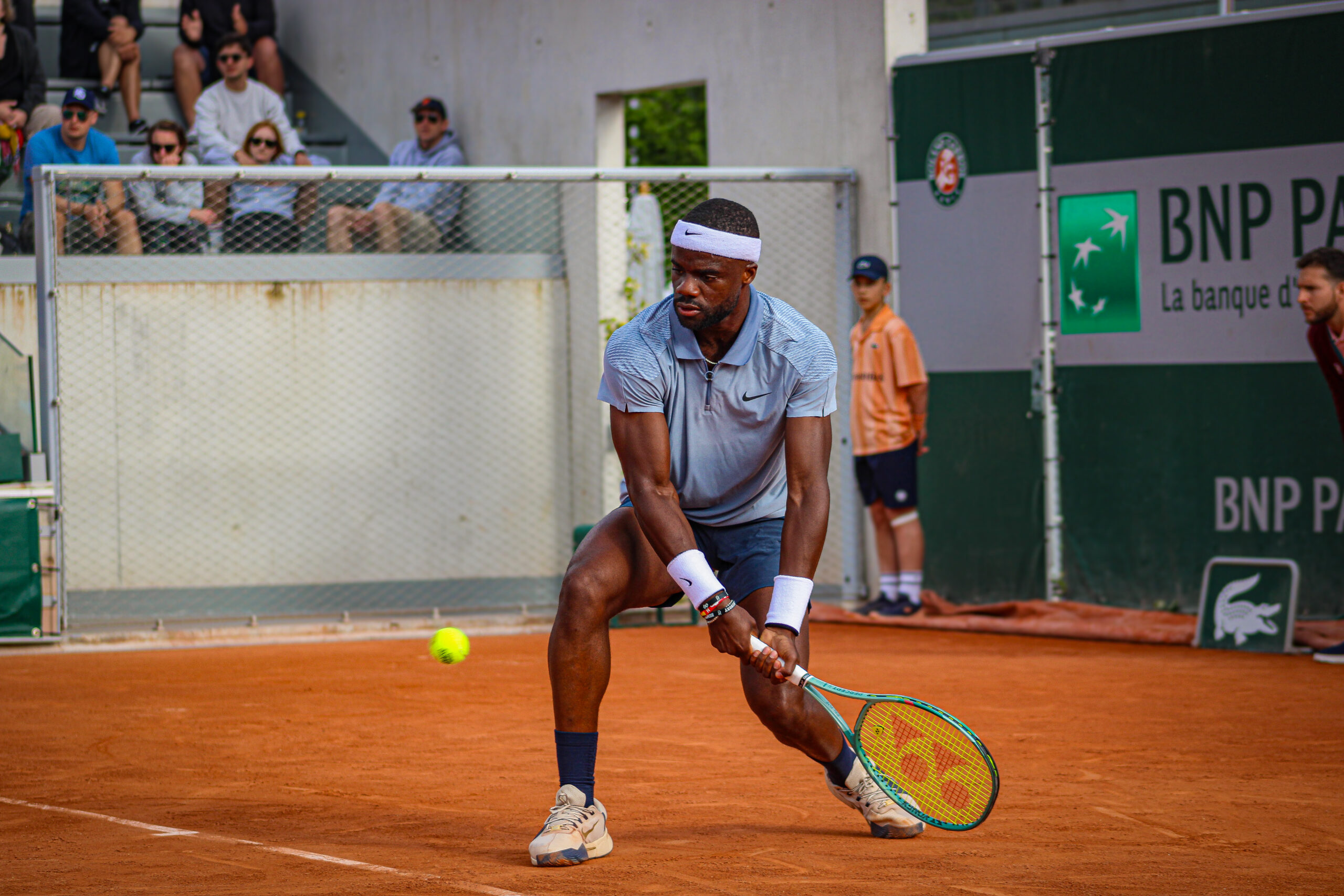 L'Américain Frances Tiafoe à Roland Garros